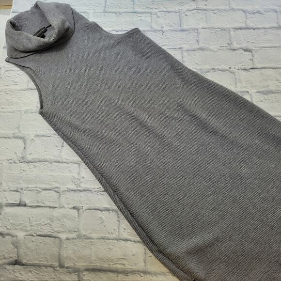 Banana Republic Gray Cowl Neck Sleeveless Knit Dress size Medium - Picture 8 of 15